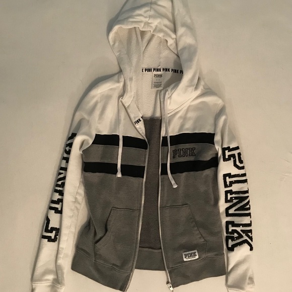 PINK Victoria's Secret Jackets & Blazers - PINK Victoria’s Secret grey and white jacket.